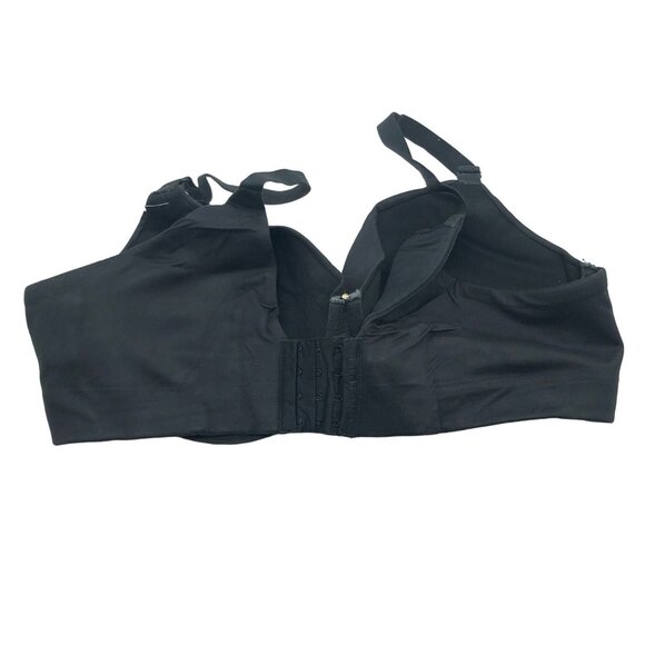 Cacique Black Lightly Lined Balconette Bra Adjustable Straps Hook Closure 44DD - Picture 2 of 4